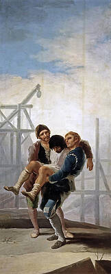 The injured Mason Print by Francisco Goya
