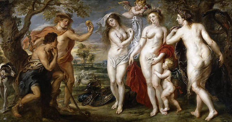The Judgement Of Paris Print by Peter Paul Rubens