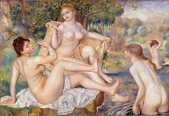 The Great Bathers Print by Pierre-Auguste Renoir