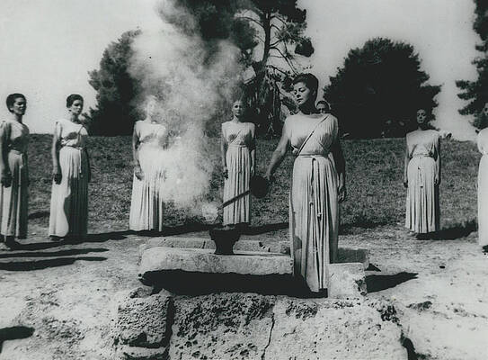 Wall Art - Photograph - The Olympic Torch Begins Its Journey by Retro Images Archive