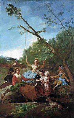 The Swing Print by Francisco Goya