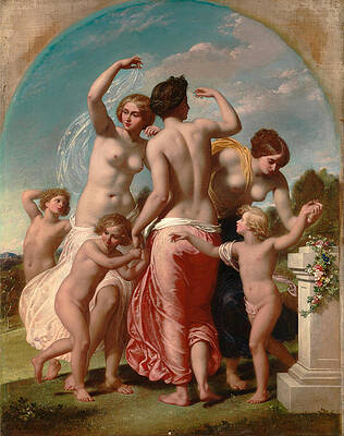 The Three Graces Print by William Edward Frost The Three Graces Print by William Edward Frost