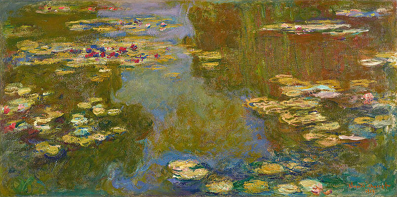 The Water Lily Pond Print by Claude Monet