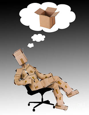Think outside the box concept by Simon Bratt Think outside the box concept by Simon Bratt