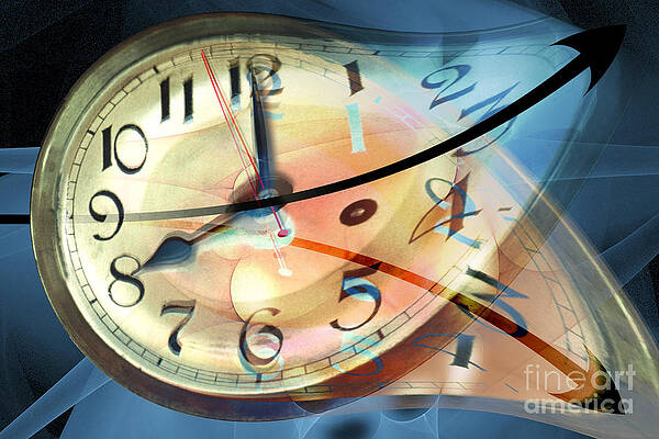 Wall Art - Photograph - Time Line Split In Two, Conceptual #1 by Carol and Mike Werner