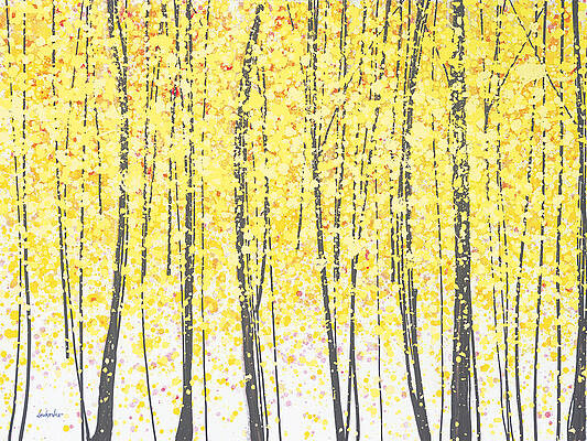 Trees at Twilight Gold by Jerome Lawrence Trees at Twilight Gold by Jerome Lawrence