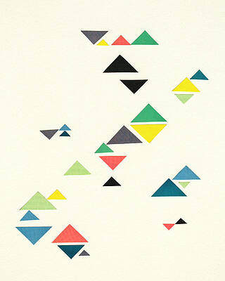 Wall Art - Mixed Media - Triangles by Cassia Beck