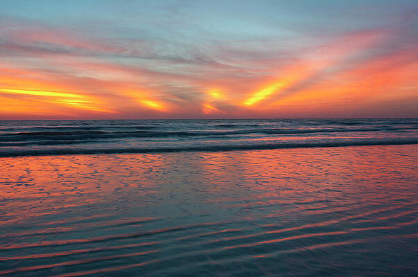 Wall Art - Photograph - USA, Florida, Sarasota, Cloudy Sunset #1 by Bernard Friel