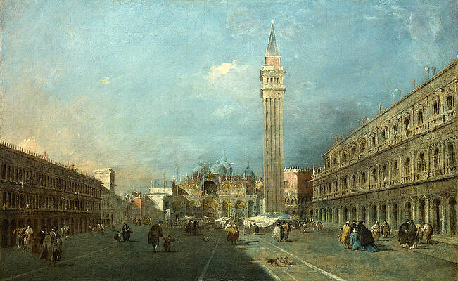 Venice - Piazza San Marco Print by Francesco Guardi