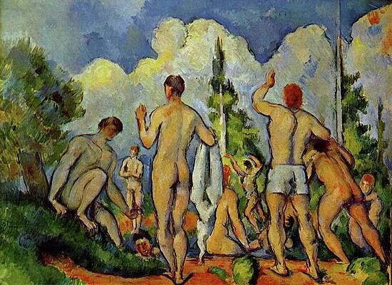 Bathers Print by Paul Cezanne