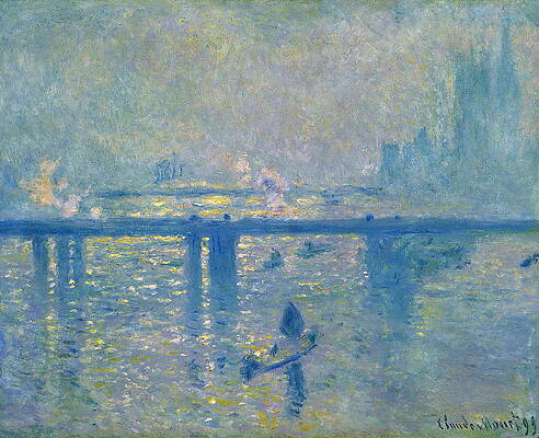 Charing Cross Bridge Print by Claude Monet