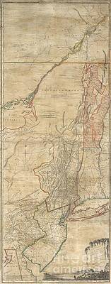 Wall Art - Photograph - 1768 Holland  Jeffreys Map of New York and New Jersey  by Paul Fearn