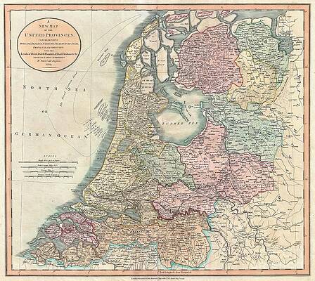 Wall Art - Photograph - 1799 Cary Map of the Netherlands by Paul Fearn