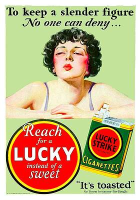 1929 - Lucky Strike Cigarette Advertisement - Color by John Madison