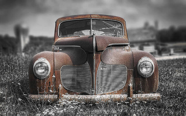 Wall Art - Photograph - 1940 DeSoto Deluxe with Spot Color by Scott Norris