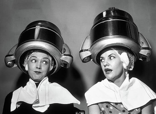 Wall Art - Photograph - 1950s Two Women Sitting Together by Vintage Images