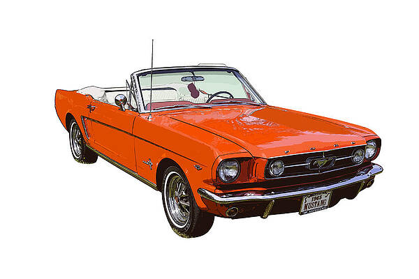 1965 Red Convertible Ford Mustang - Classic Car by Keith Webber Jr 1965 Red Convertible Ford Mustang - Classic Car by Keith Webber Jr