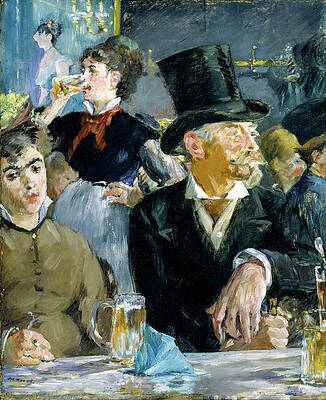 At the Cafe Print by Edouard Manet