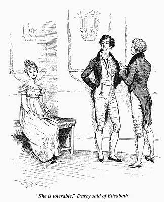 Wall Art - Drawing - Austen Pride & Prejudice #2 by Granger