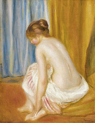 Bather Print by Pierre-Auguste Renoir