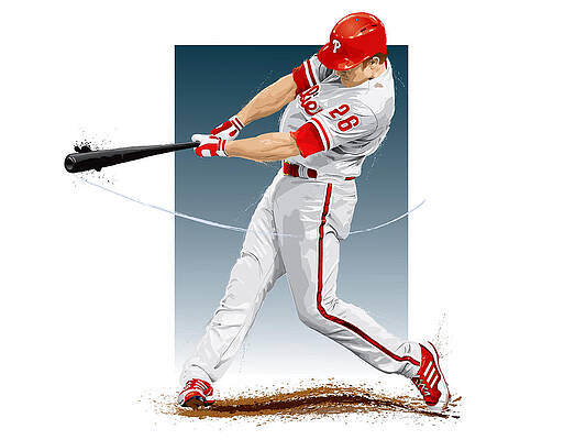 Wall Art - Digital Art - Chase Utley #2 by Scott Weigner