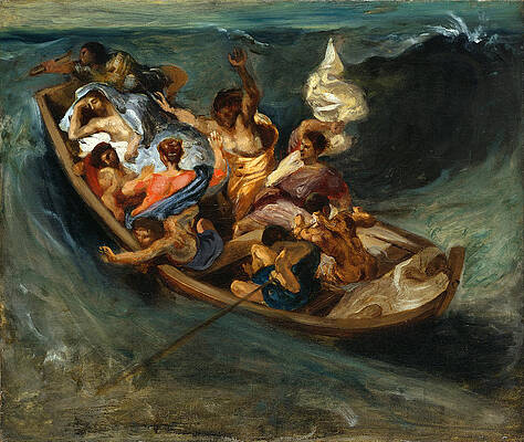 Christ on the Sea of Galilee Print by Eugene Delacroix