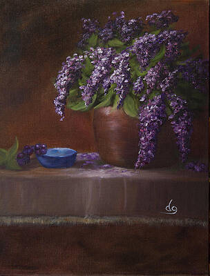 Copper Vase and Lilacs by DG Ewing Copper Vase and Lilacs by DG Ewing