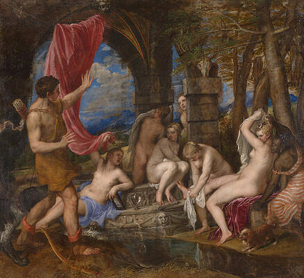 Diana and Actaeon Print by Titian