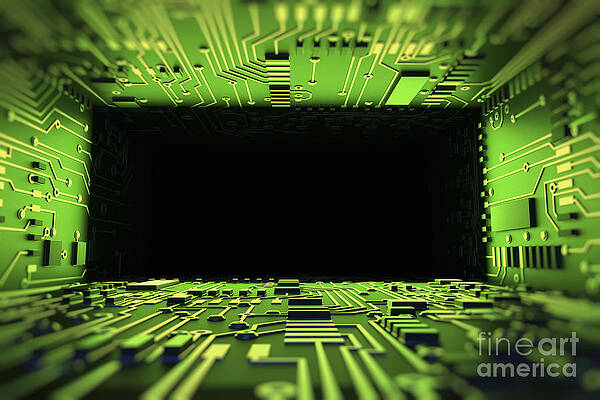 Wall Art - Photograph - Digital Tunnel #2 by Science Picture Co