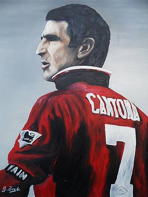 Eric Cantona Canvas Painting Wall Art  Print Photo Manchester United FA CUP 1996 