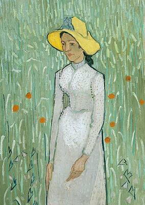 Wall Art - Painting - Girl in White by Vincent van Gogh