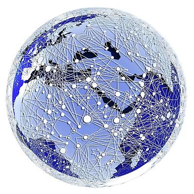 Wall Art - Photograph - Global Communications #2 by Science Photo Library