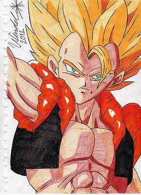 Gogeta ssj 4 Drawing by Wendel Krolis - Fine Art America