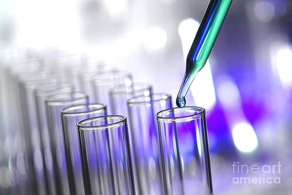 Wall Art - Photograph - Laboratory Test Tubes in Science Research Lab #2 by Science Research Lab