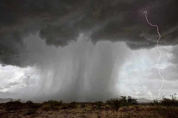 Wall Art - Photograph - Lightning During Desert Storm #2 by Science Photo Library