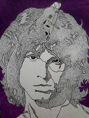 Wall Art - Drawing - Lizard King-Jim Morrison. by Richard Brooks