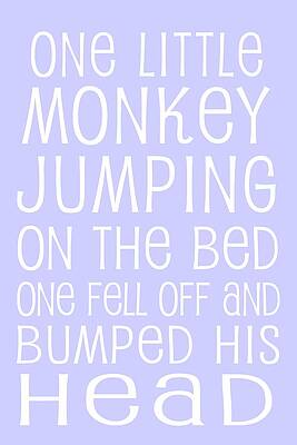 Wall Art - Digital Art - Monkey Jumping On The Bed #2 by Jaime Friedman