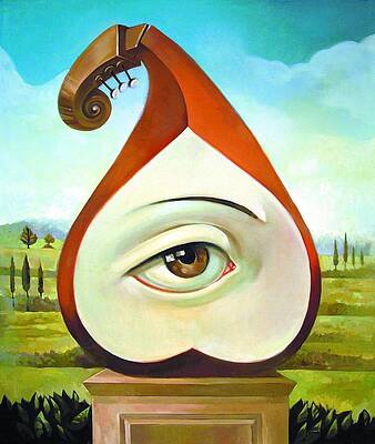 Wall Art - Painting - Musical Pear by Filip Mihail
