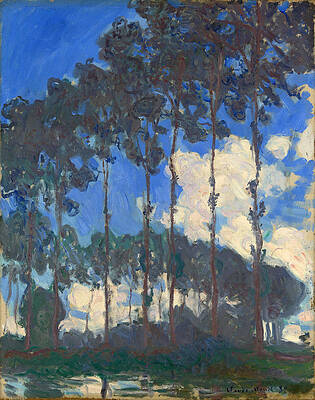 Poplars on the Epte Print by Claude Monet