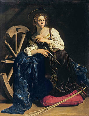 Saint Catherine of Alexandria Print by Caravaggio