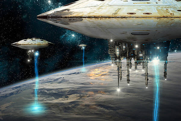 Wall Art - Photograph - Spaceships Invading Earth #2 by Marc Ward