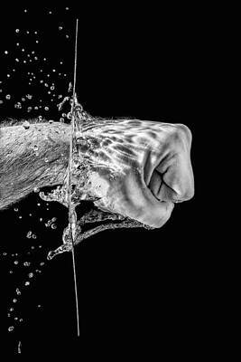 Wall Art - Photograph - Splashing Fist #2 by Peter Lakomy