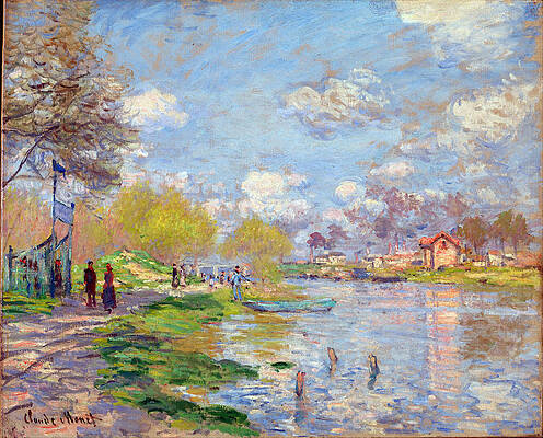 Spring by the Seine Print by Claude Monet