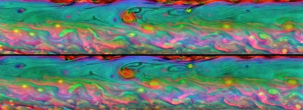 Wall Art - Photograph - Storm On Saturn #2 by Science Photo Library