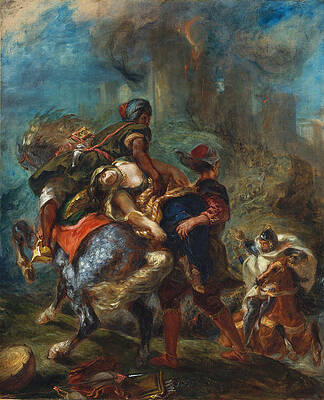 The Abduction of Rebecca Print by Eugene Delacroix