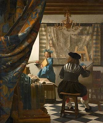 The Art of Painting Print by Johannes Vermeer