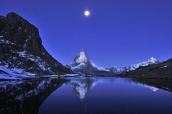 Wall Art - Photograph - The Matterhorn And Riffelsee Lake #2 by Thomas Marent