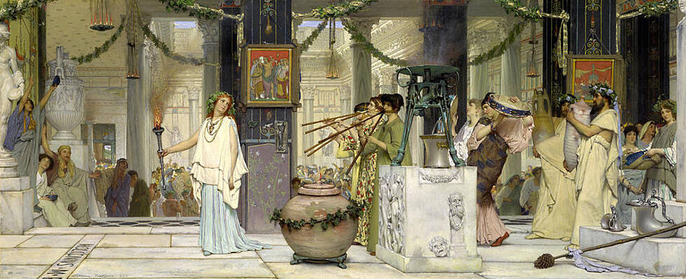 The vintage festival Print by Lawrence Alma-Tadema