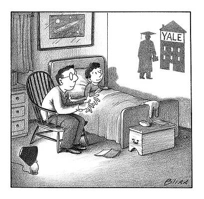Wall Art - Drawing - Yale Shadow by Harry Bliss