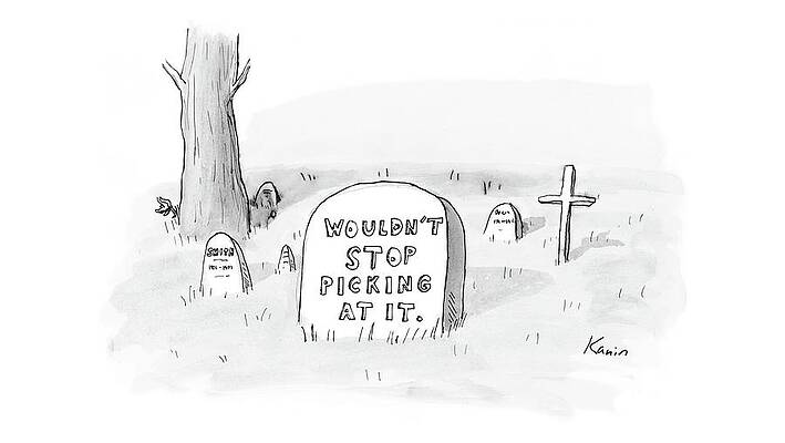 Sketchy Drawings Headstones in the cemetery